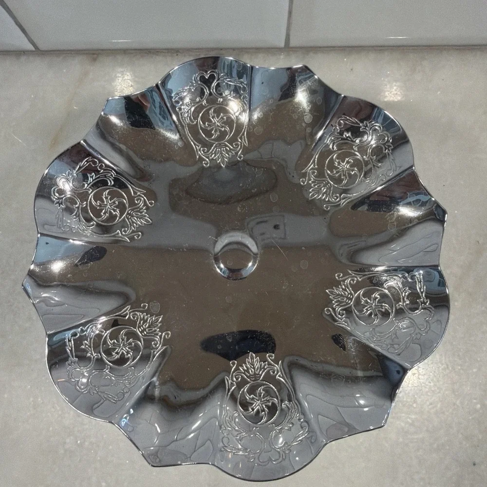 Vintage - Art Deco  - Farber Brothers Krome Kraft -  Pedestal Dish